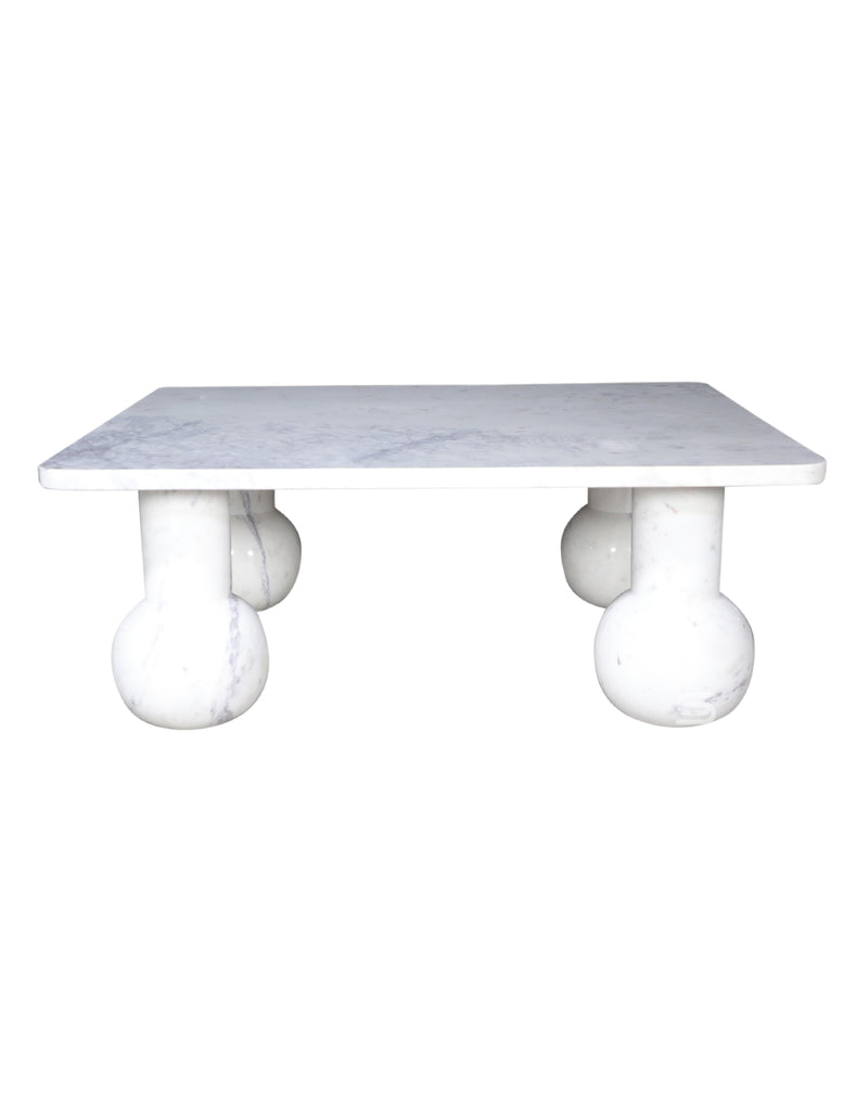 Luna White Purple Marble Coffee Table
