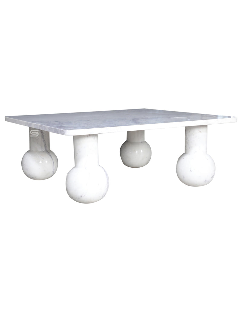 Luna White Purple Marble Coffee Table