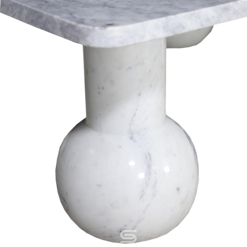 Luna White Purple Marble Coffee Table