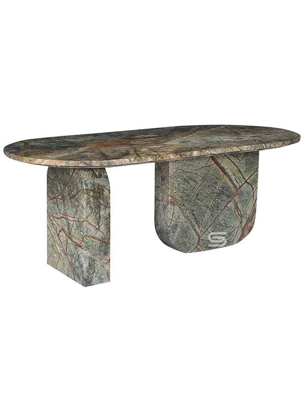 Verde Arc Green Marble Coffee Table