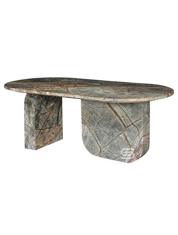 Verde Arc Green Marble Coffee Table