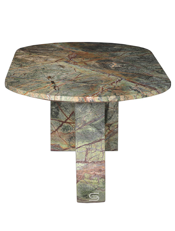 Verde Arc Green Marble Coffee Table