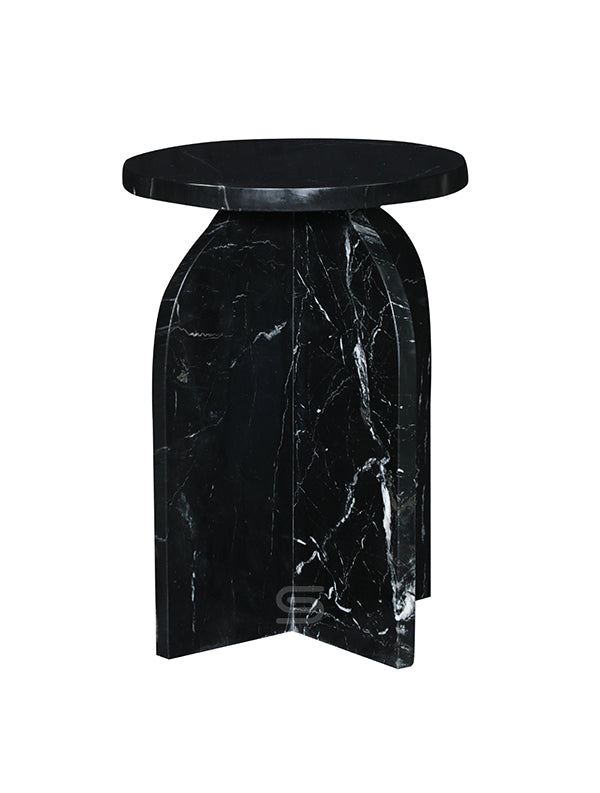 Cavaro Black Marble Side Table