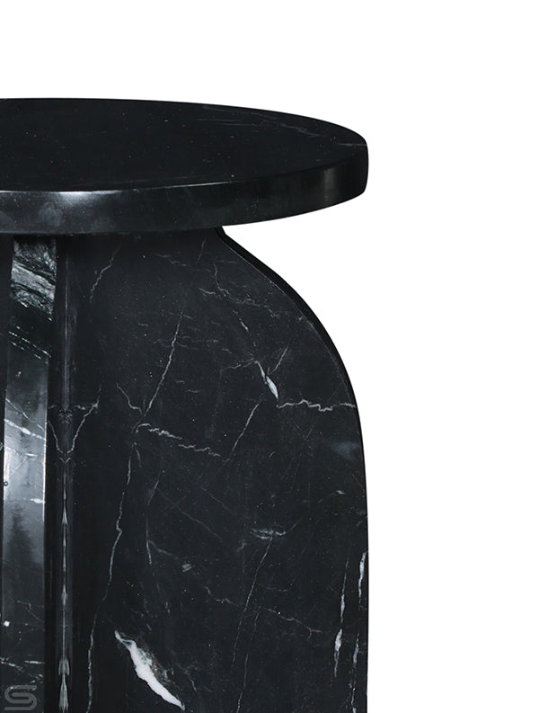 Cavaro Black Marble Side Table