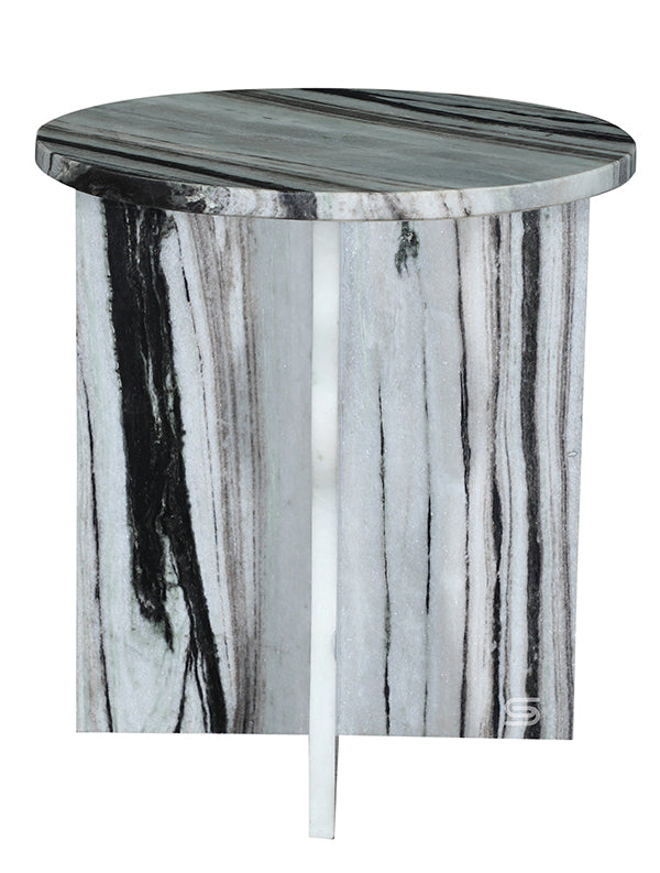 Elysian Black & White Veined Side Table