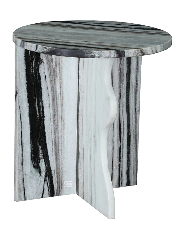 Elysian Black & White Veined Side Table