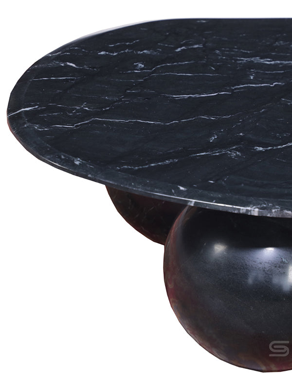 Obsidian Sphere Marble Coffee Table