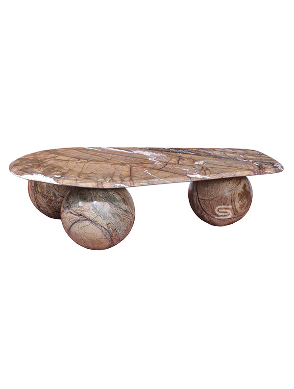 Terra Sphere Brown Marble Coffee Table