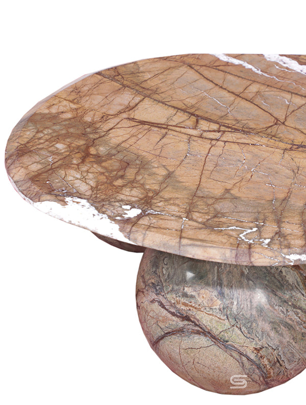 Terra Sphere Brown Marble Coffee Table