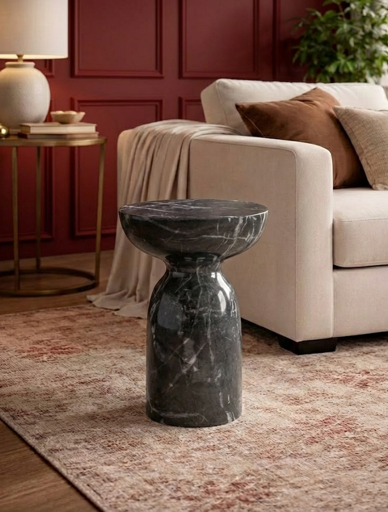 Obsidian Chalice Side Table