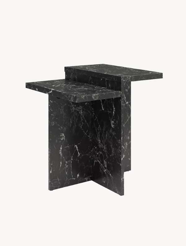 Black Fold Side Table