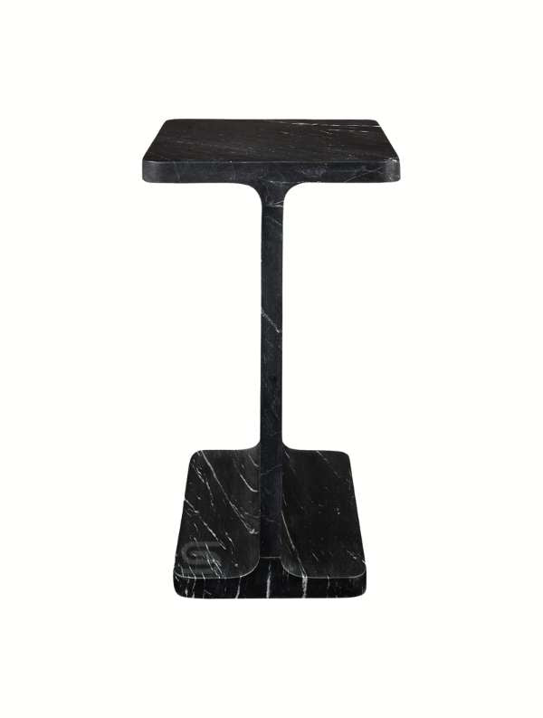I-Beam Marble Side Table