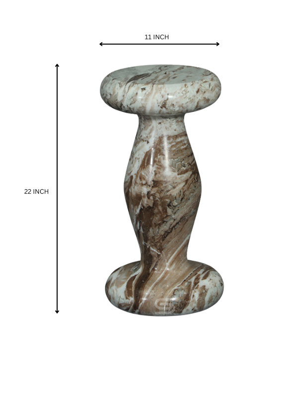 Aurelio Twist Marble Side Table