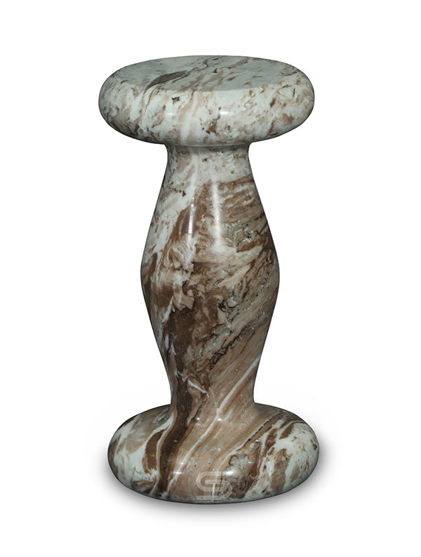 Aurelio Twist Marble Side Table