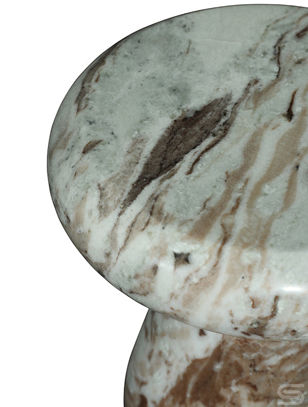 Aurelio Twist Marble Side Table