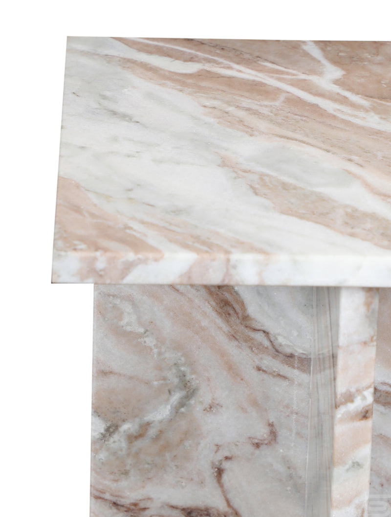 Marble-Flow Side Table Set of Two