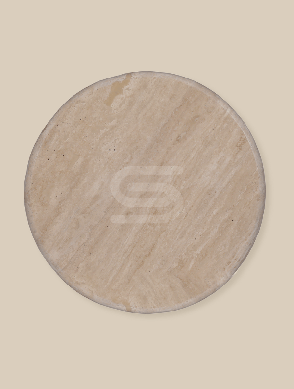 Cono Classic Travertine Side Table
