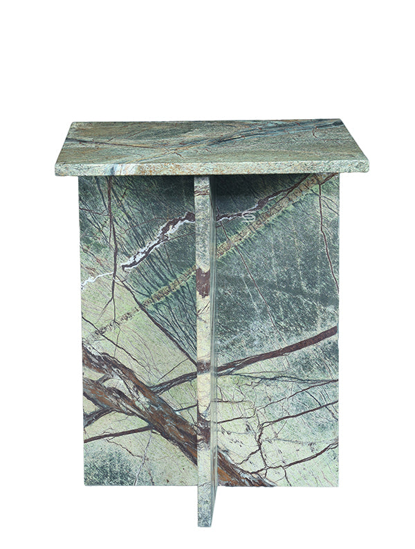 Jade Cross-Base Accent Side Table