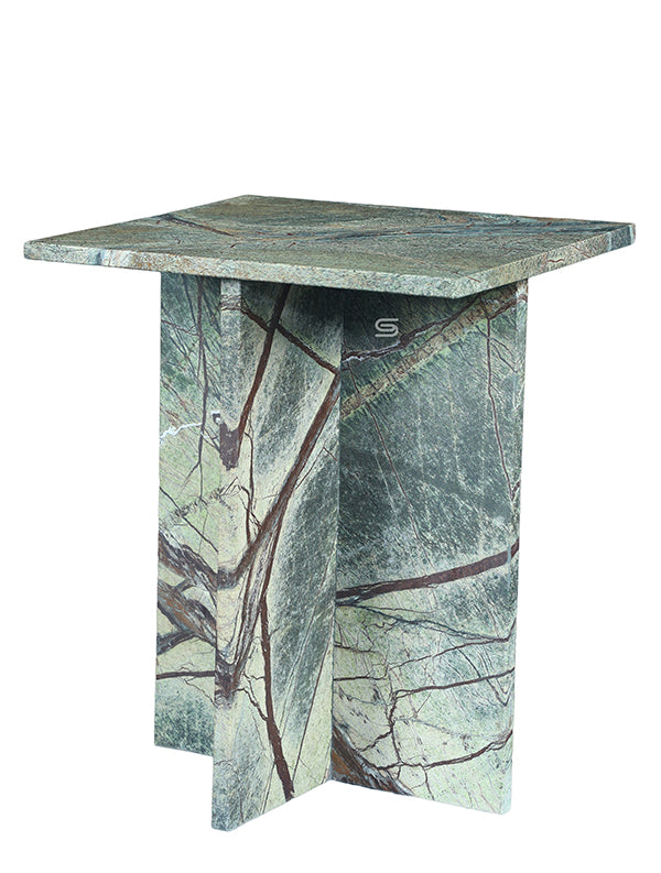 Jade Cross-Base Accent Side Table