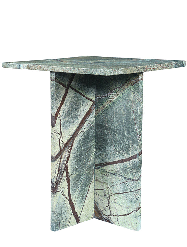 Jade Cross-Base Accent Side Table