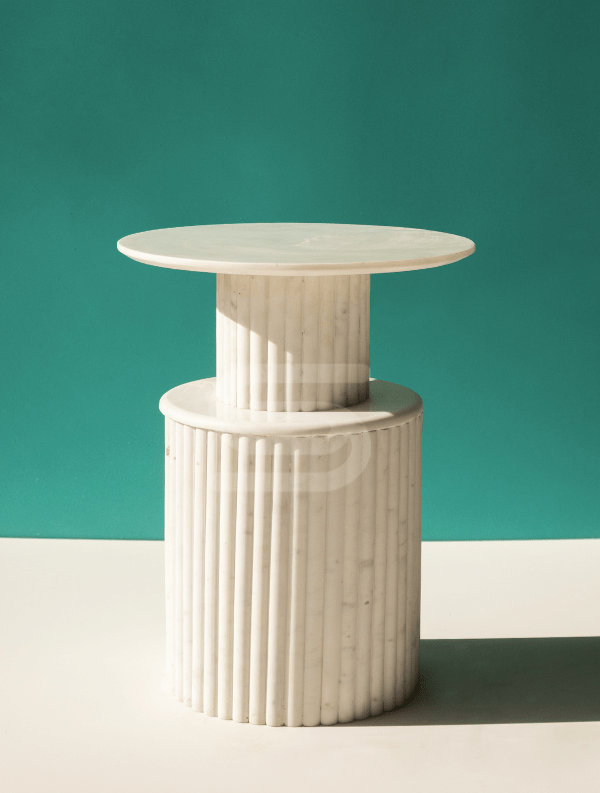 Fluto Storey White Side Table