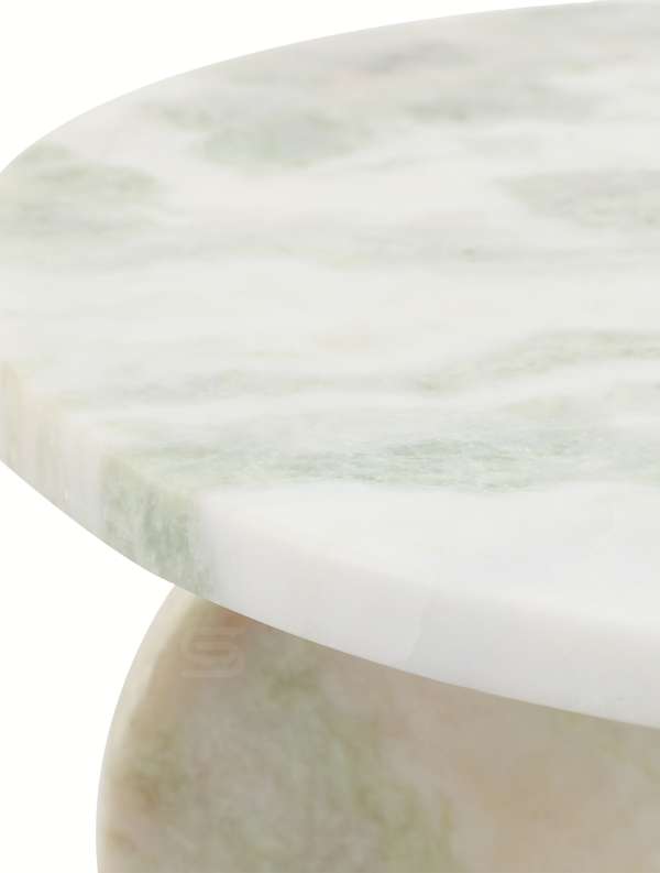 Aera Curved Panel Marble Side Table
