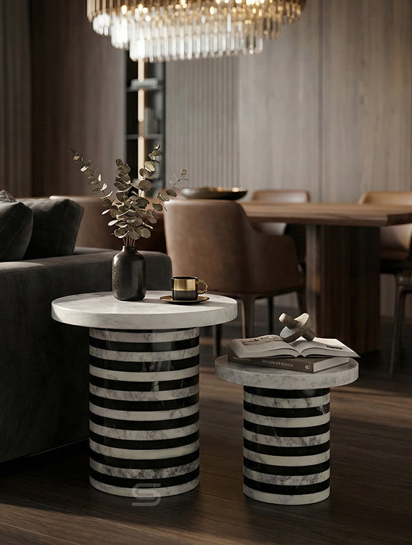 Duo Stripe Nesting Tables