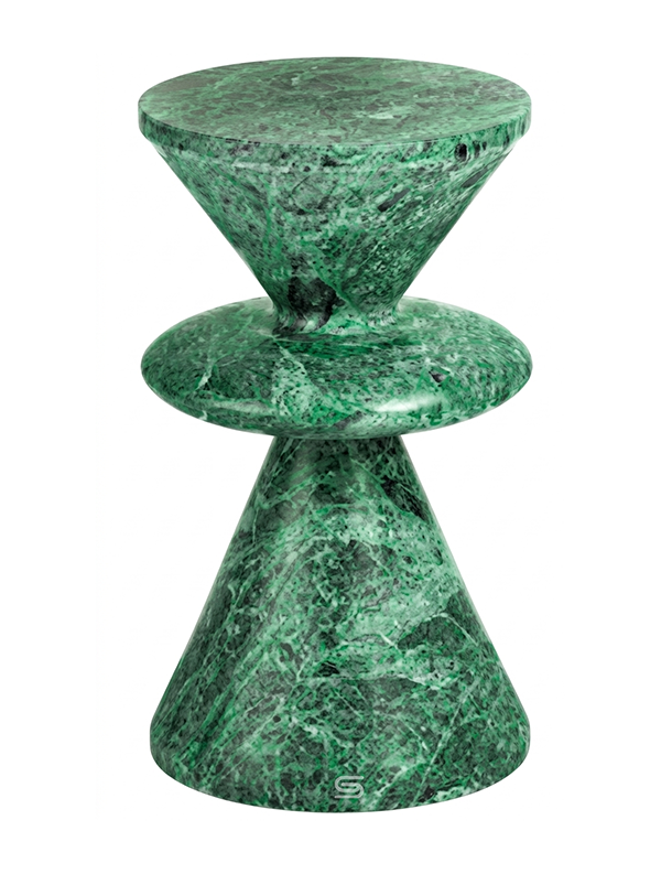 Esmeralda Tiered Hourglass Marble Side Table