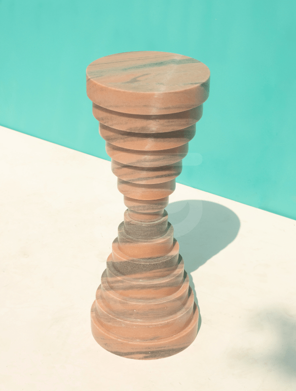 Avalanche Pink Side Table Tall