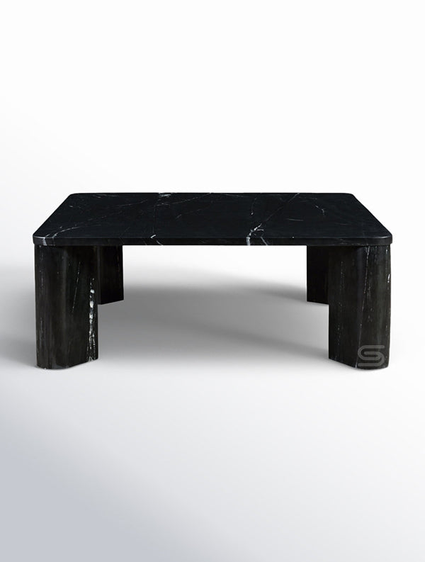 Obsidian Arc Black Marble Coffee Tab