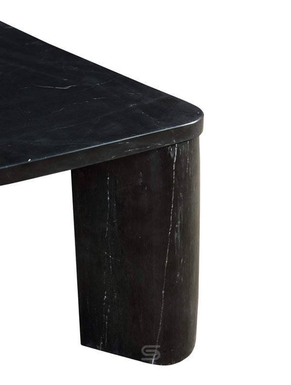 Obsidian Arc Black Marble Coffee Tab