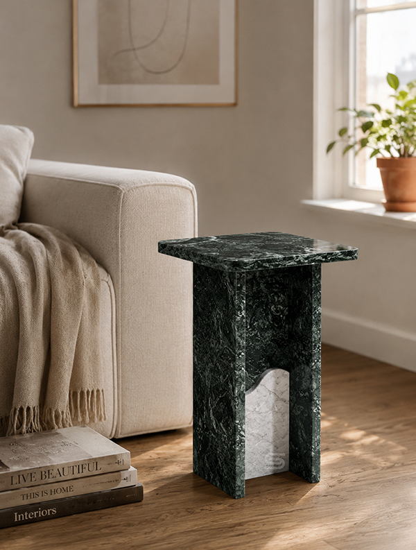 Verdora Green Marble Side Table