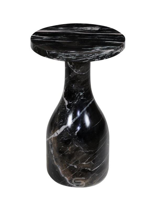 Obsidian Column Side Table