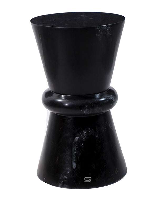 Luna Black Marble Accent Piece Side Table