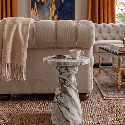 Travion Marble Side Table