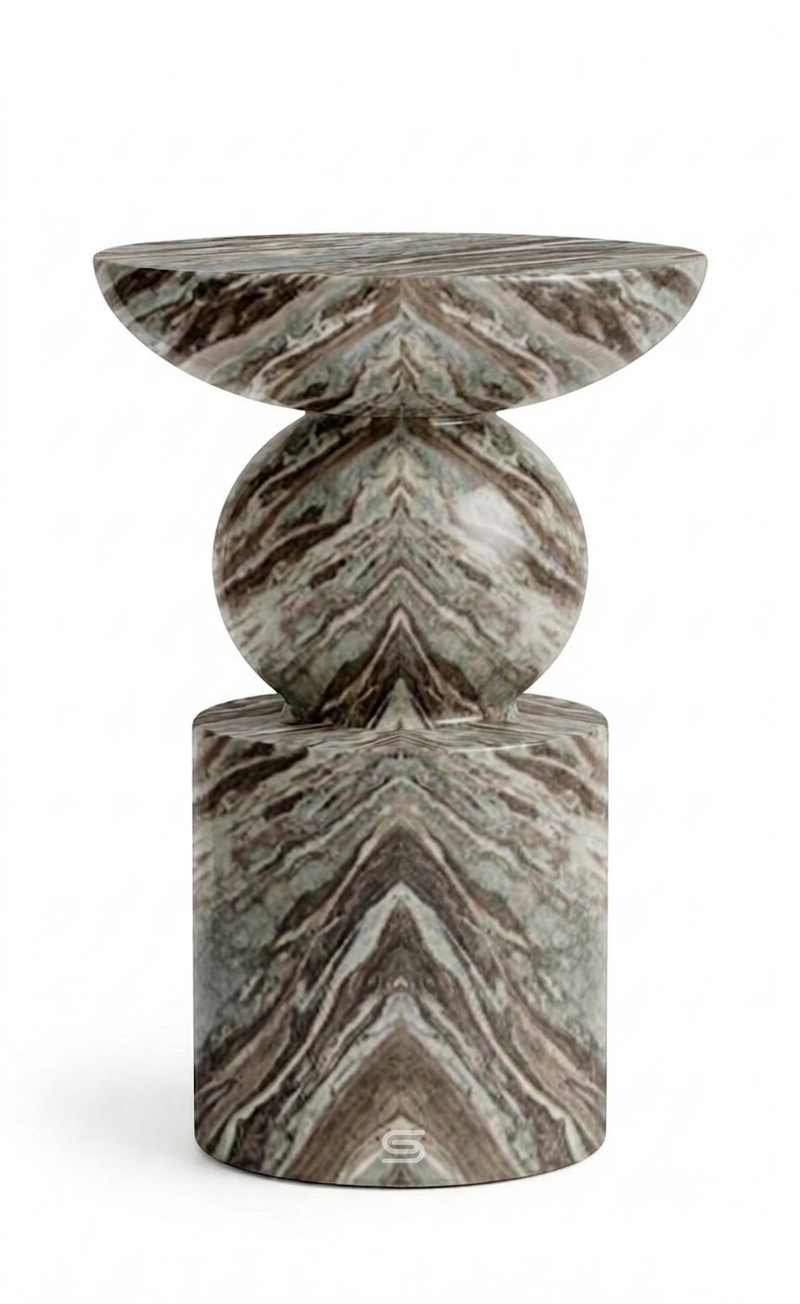 Petra Totem Marble Side Table