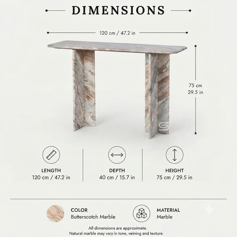 Vanguard Cross-Legged Stone Console Table