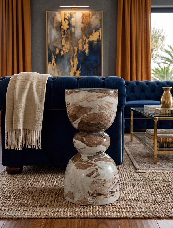 Orvessa Marble Side Table