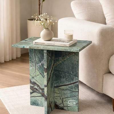 Jade Cross-Base Accent Side Table