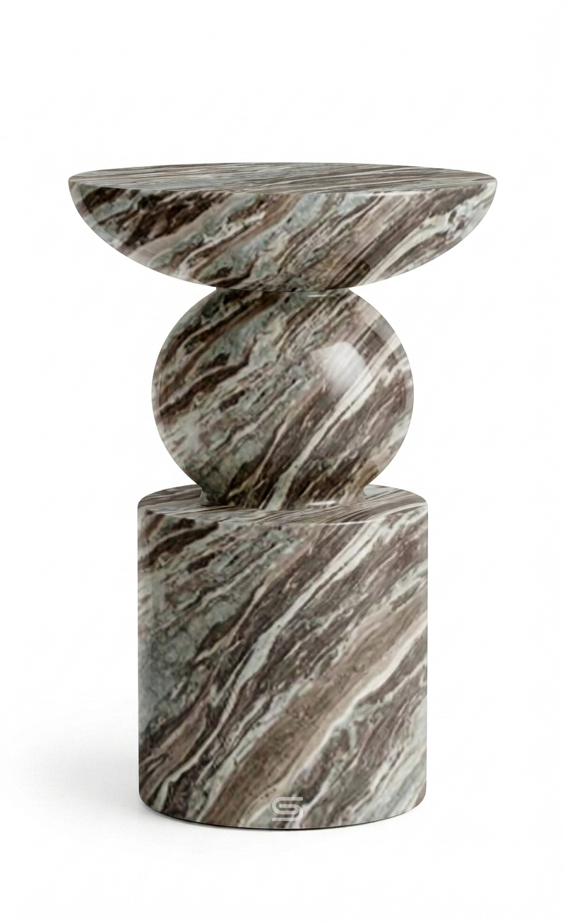 Petra Totem Marble Side Table
