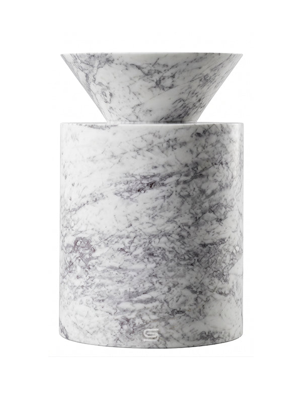 Novaro White Marble Side Table