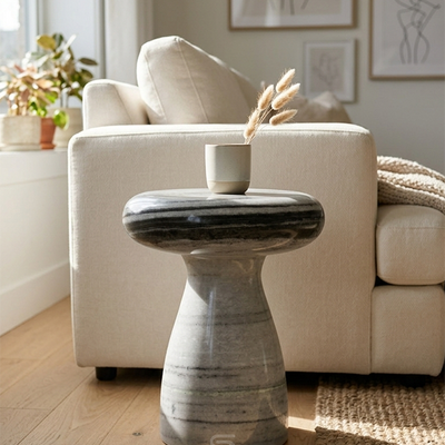 Strata Halo Panda Marble Side Table