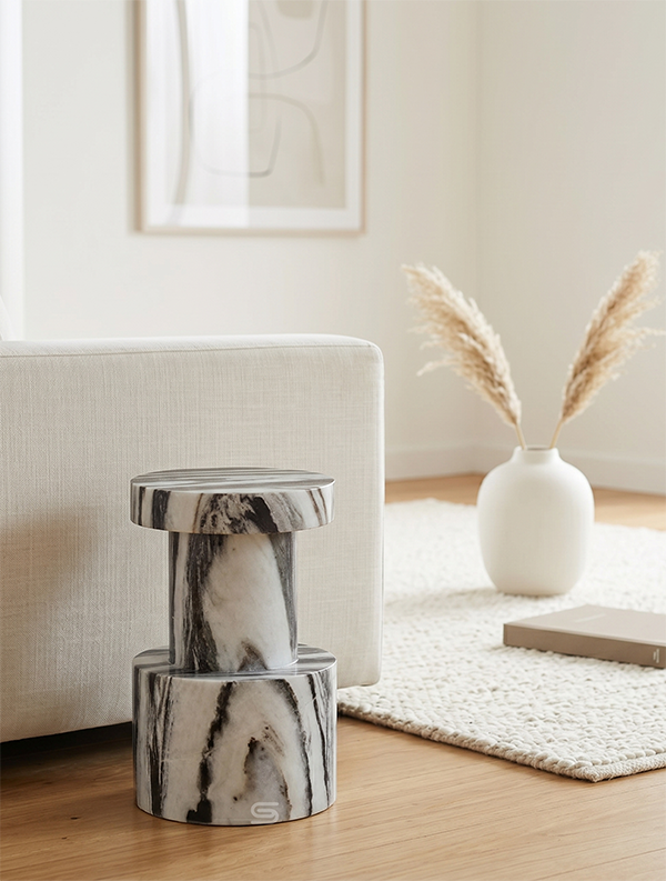 Panda Axis Marble Side Table