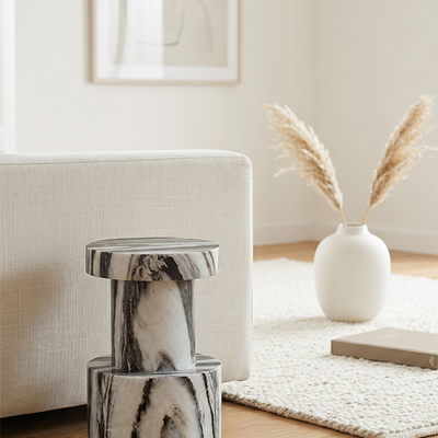 Panda Axis Marble Side Table