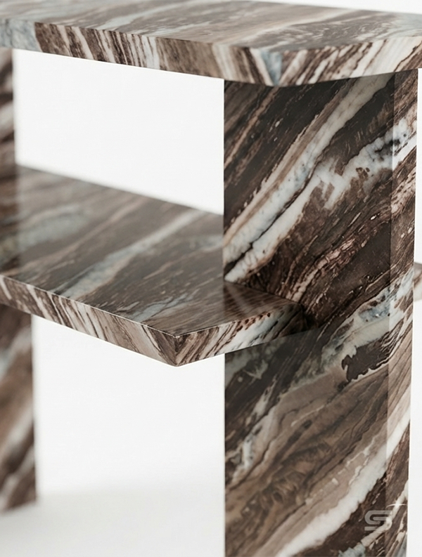 Nexus Asymmetric Marble Console Table