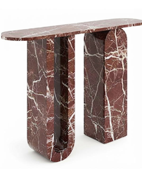 The Marquina Red Geometric Console