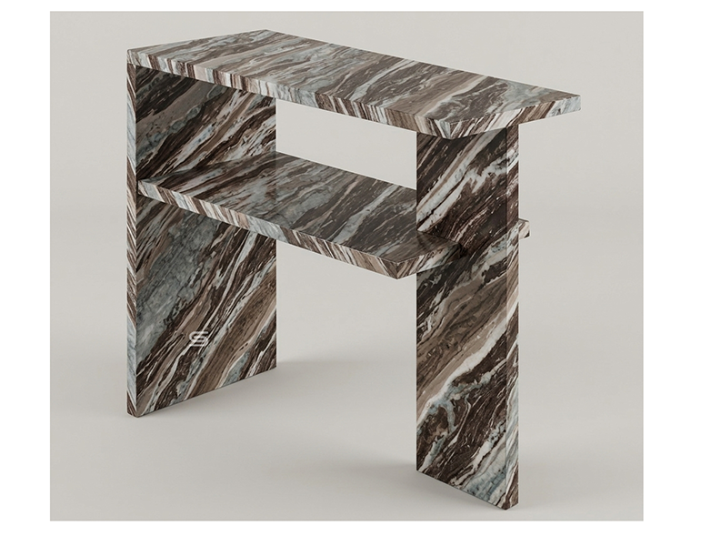 Nexus Asymmetric Marble Console Table
