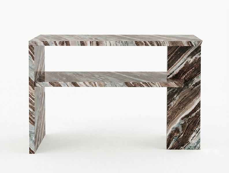 Nexus Asymmetric Marble Console Table