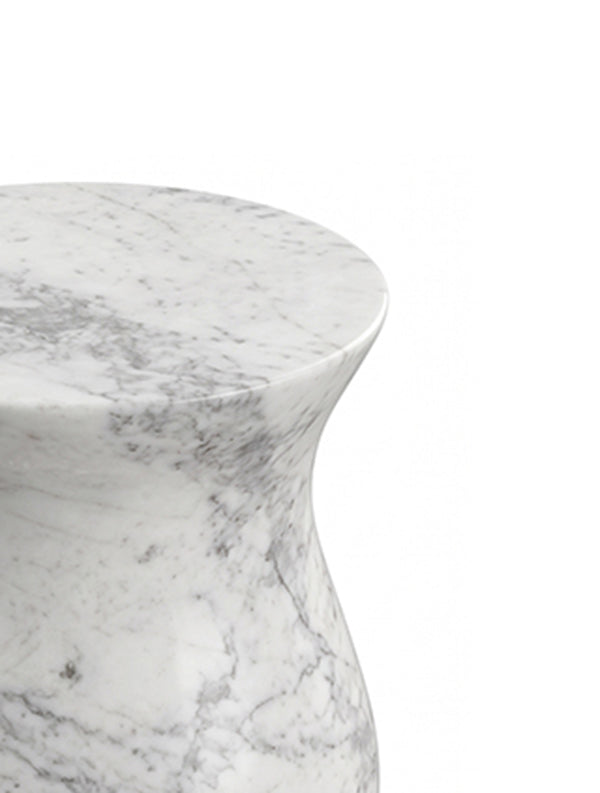 Virello White Marble Side Table