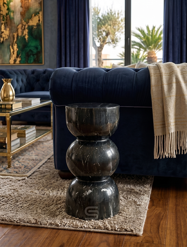 Obsidra Marble Side Table